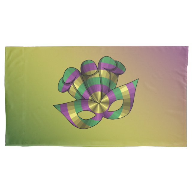 Mardi Gras Mask Pillowcase (Front)