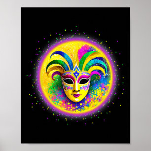 Mardi Gras Mask Shirt Mardi Gras Costume Mask Mard Poster