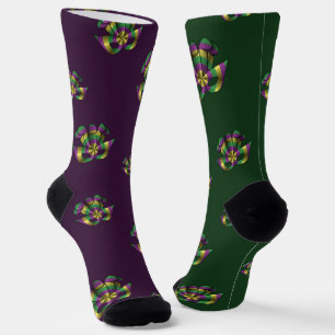 Mardi Gras Mask  Socks