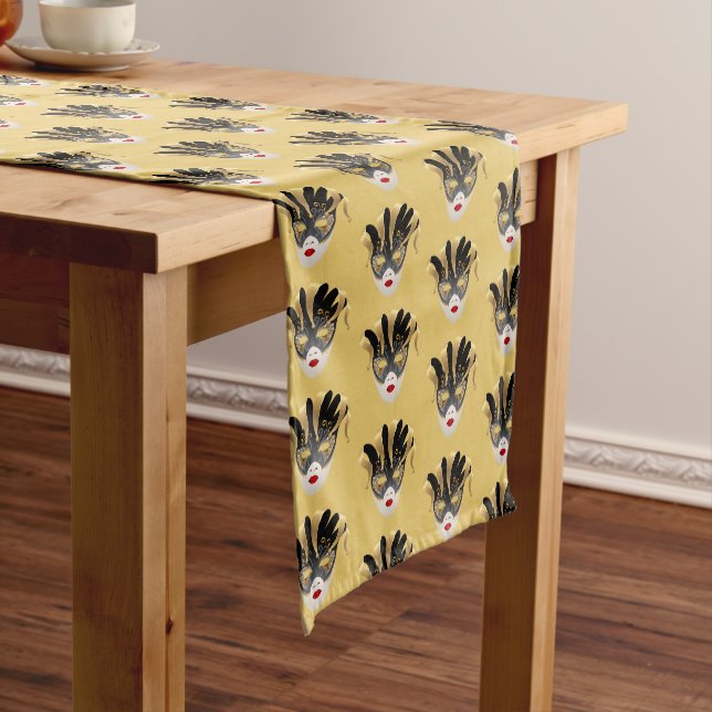 Mardi Gras Mask Table Runner (In Situ)
