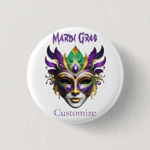 Mardi Gras Mask Thunder_Cove 3 Cm Round Badge