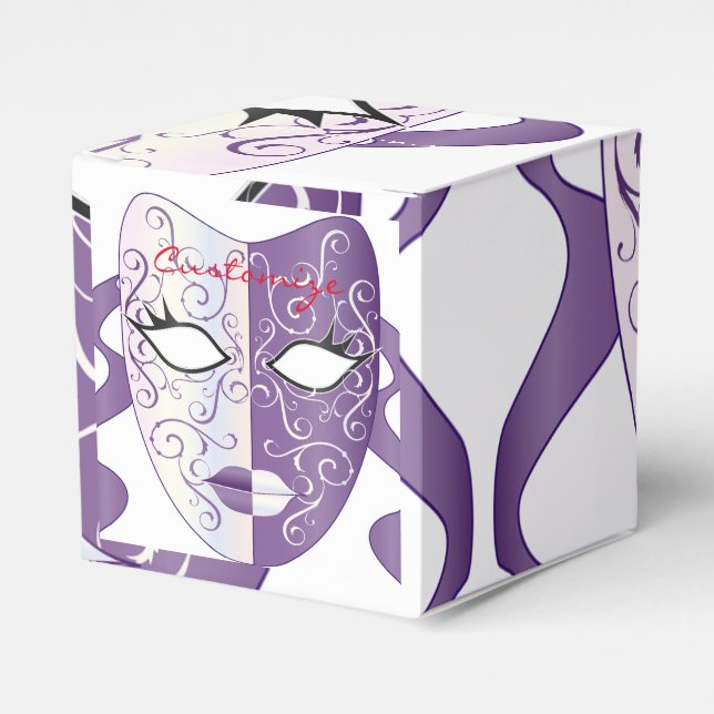 Mardi Gras Mask Thunder_Cove Favour Box (Front Side)