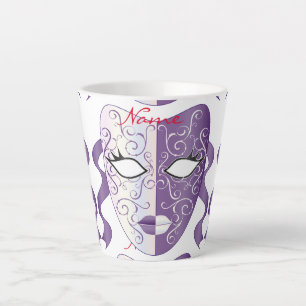 Mardi Gras Mask Thunder_Cove Latte Mug
