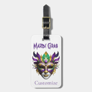 Mardi Gras Mask Thunder_Cove Luggage Tag