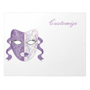 Mardi Gras Mask Thunder_Cove Notepad