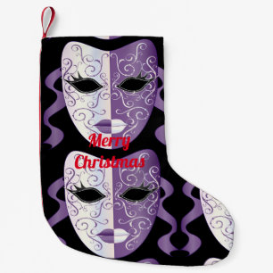 Mardi Gras Mask Thunder_Cove Small Christmas Stocking