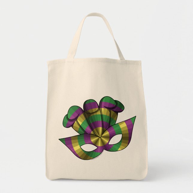 Mardi Gras Mask Tote Bag (Front)