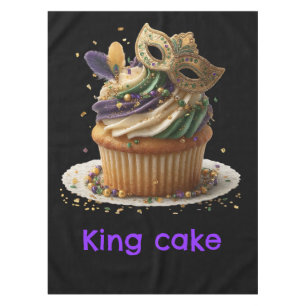 Mardi Gras Masked Cupcake Celebration Tablecloth