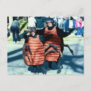 Mardi Gras Masking Roaches Postcard