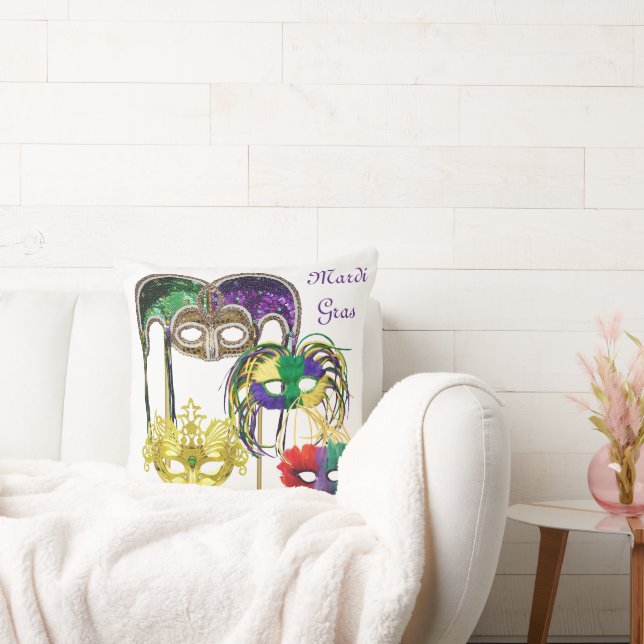 Mardi Gras Masks 1 Cushion (Couch)