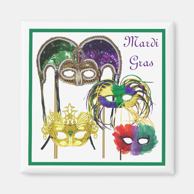Mardi Gras Masks 1 Magnet (Front)