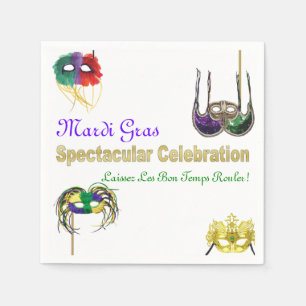 Mardi Gras Masks 1 Napkin
