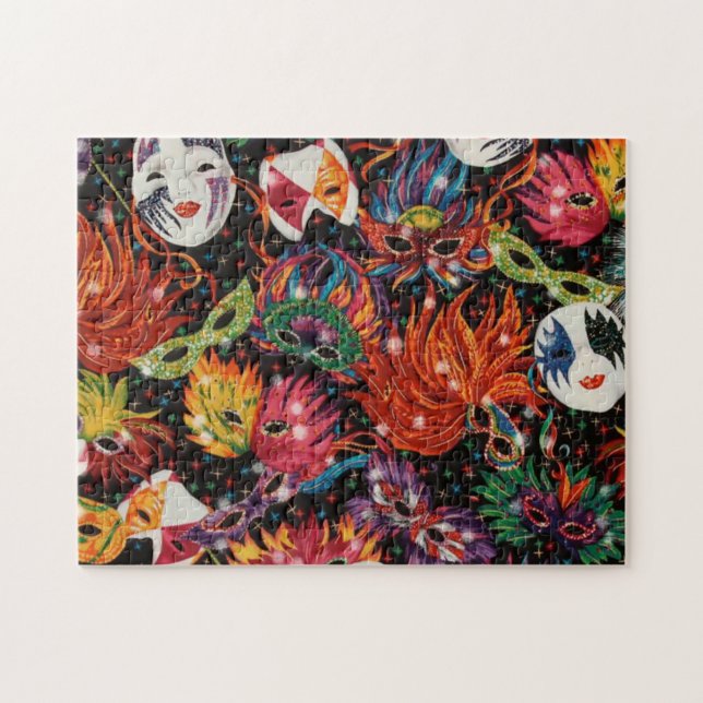Mardi Gras Masks 2 Jigsaw Puzzle (Horizontal)