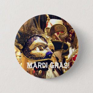 Mardi Gras Masks Button