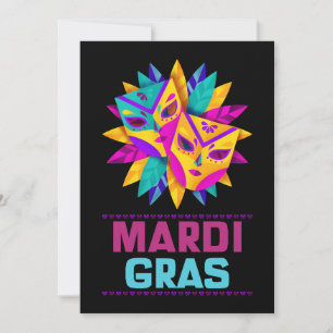 Mardi Gras Masks Holiday Card