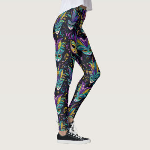Mardi Gras Masks pattern Leggings