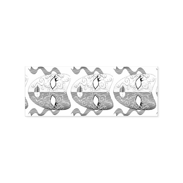 Mardi Gras MaskThunder_Cove Rubber Stamp (Imprint)
