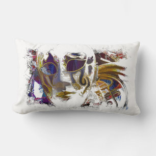 Mardi Gras Masque Lumbar Cushion