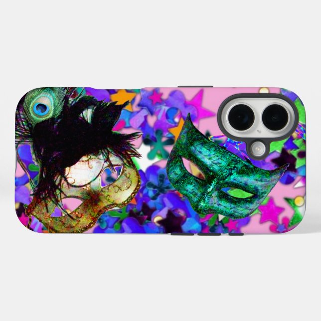 MARDI GRAS MASQUERADE BALL MASK  confetti Case-Mate iPhone Case (Back (Horizontal))