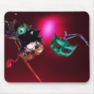 MARDI GRAS MASQUERADE burgundy Mouse Pad