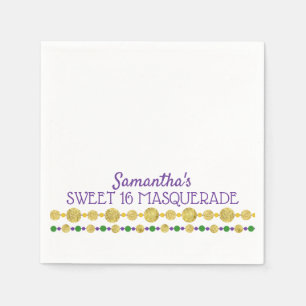 Mardi Gras Masquerade Carnival Napkin