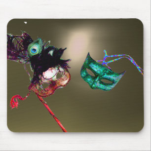 MARDI GRAS MASQUERADE grey Mouse Pad