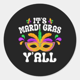 Mardi Gras Masquerade Mardi Parade Costume Mens An Classic Round Sticker