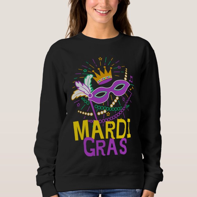 Mardi Gras Masquerade Mardi Parade Costume Mens &  Sweatshirt (Front)
