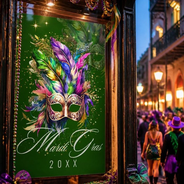 Mardi Gras Masquerade Mask | Green Poster (Creator Uploaded)