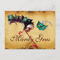 MARDI GRAS MASQUERADE parchment