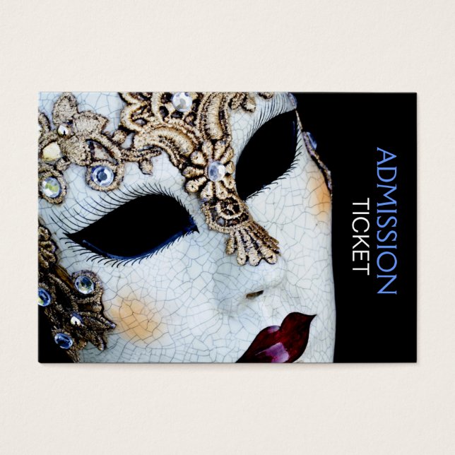 Mardi Gras Masquerade Party Admission Tickets (Front)