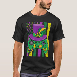 Mardi Gras Masquerade Video Game Purple Jester Hat T-Shirt