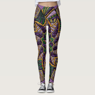 Mardi Gras Medallion Leggings