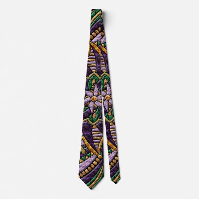 Mardi Gras Medallion Tie (Front)