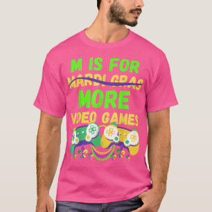 Mardi Gras Mens Tee Gamers Video Games Controller 