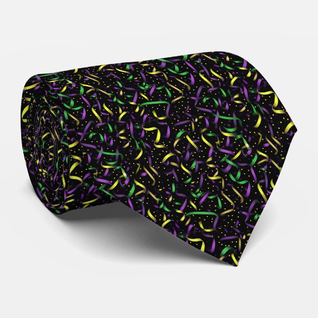 Mardi Gras Men's Tie (Rolled)