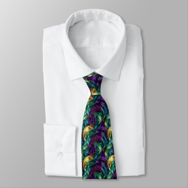 Mardi Gras Men's Tie  (Tied)