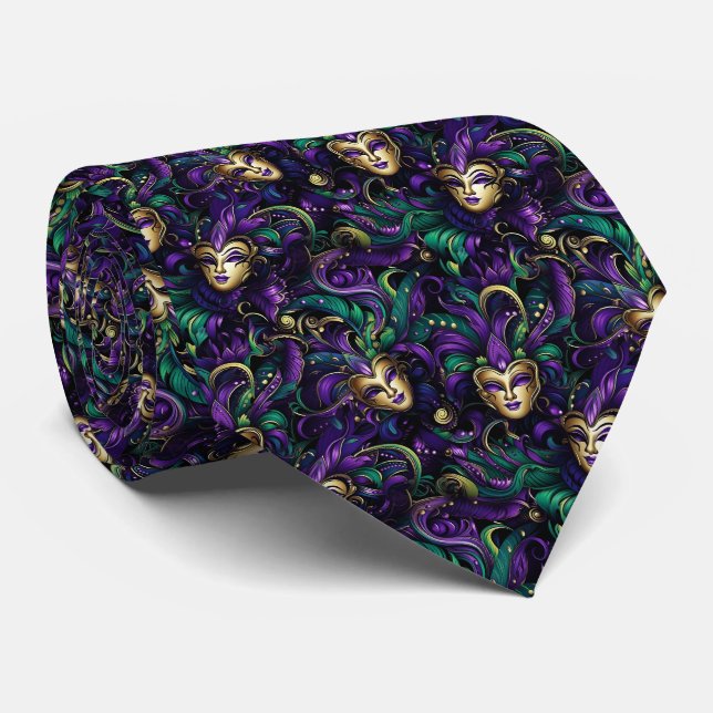 Mardi Gras Men's Tie (Rolled)