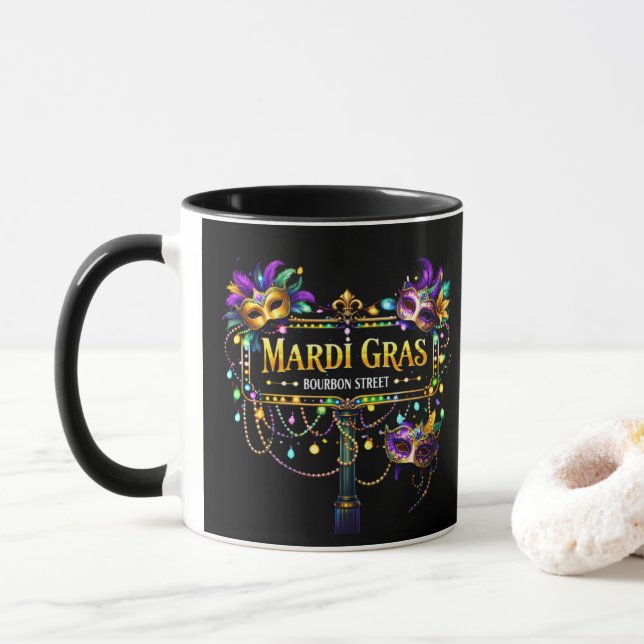 Mardi Gras  Mug (With Donut)
