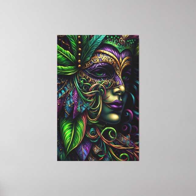 Mardi Gras, New Orleans, Fat Tuesday, NOLA Canvas Print (Front)