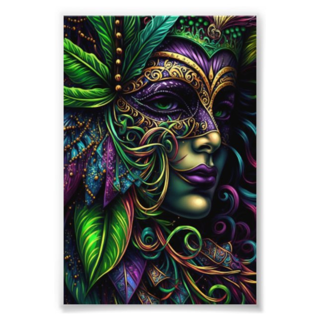 Mardi Gras, New Orleans, Fat Tuesday, NOLA Photo Print (Front)