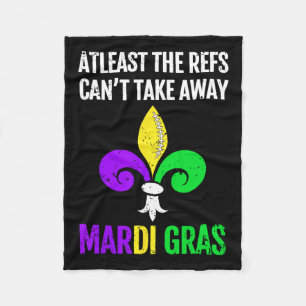Mardi Gras New Orleans Funny Footbyll Gift  Fleece Blanket