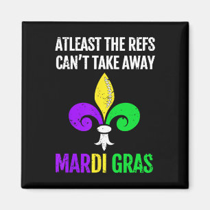Mardi Gras New Orleans Funny Footbyll Gift Magnet