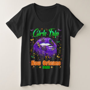 Mardi Gras New Orleans Girls Trip Group Matching  Plus Size T-Shirt