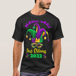 Mardi Gras New Orleans Jester Hat Mask Kid Men Wo T-Shirt