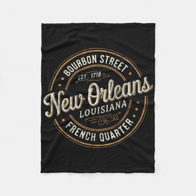 Mardi Gras New Orleans Louisiana Bourbon Street So Fleece Blanket (Front)