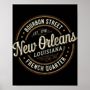 Mardi Gras New Orleans Louisiana Bourbon Street So Poster