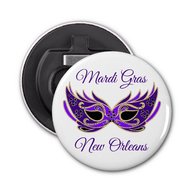 Mardi Gras New Orleans Mask Bottle Opener (Front)