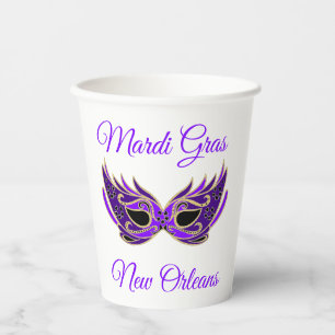 Mardi Gras New Orleans Mask Paper Cups