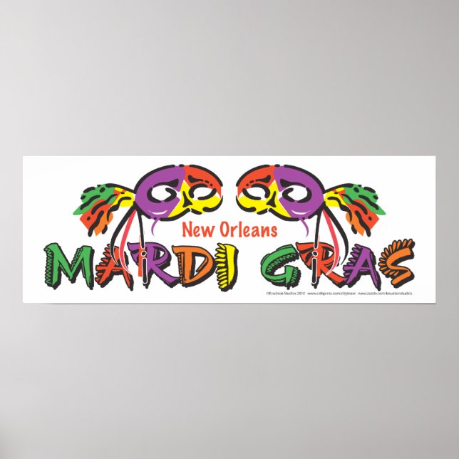 Mardi Gras New Orleans Poster (Front)